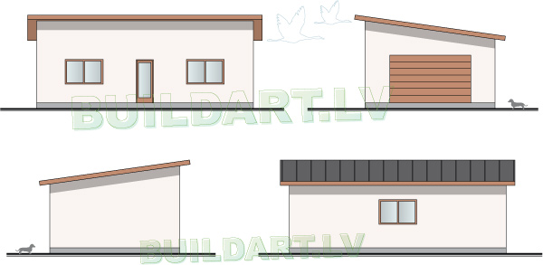 Garāžas projekts 50m2