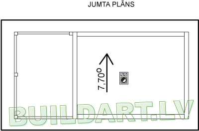 Saimnēka ar pirti - projekts "Ķimene" - jumta plāns