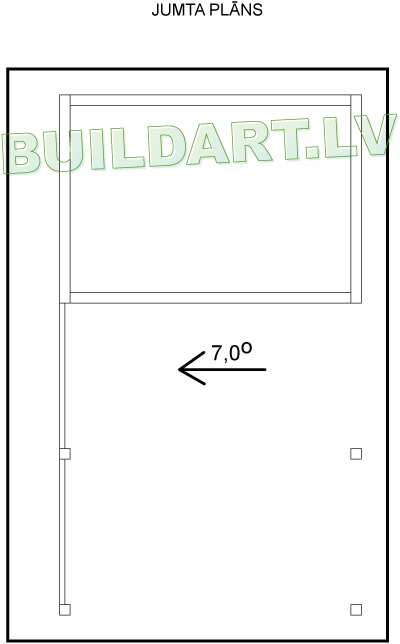 3Saimniecības ēkas projekts "Iecava", jumta plāns