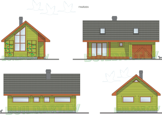 Pirts - saimniecības ēkas projekts "Anda" - fasādes