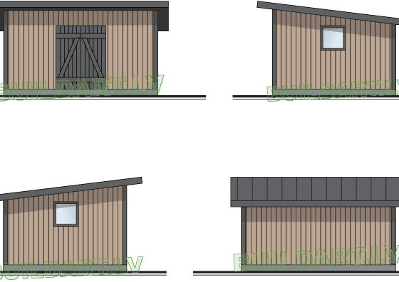 Šķūņa projekts "Klasika" 1 - fasādes