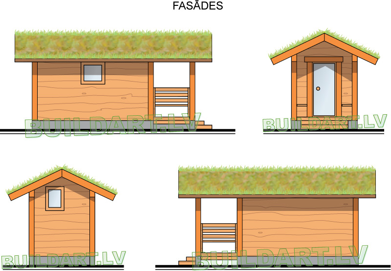 Omulīgākās pirts projekts - fasādes
