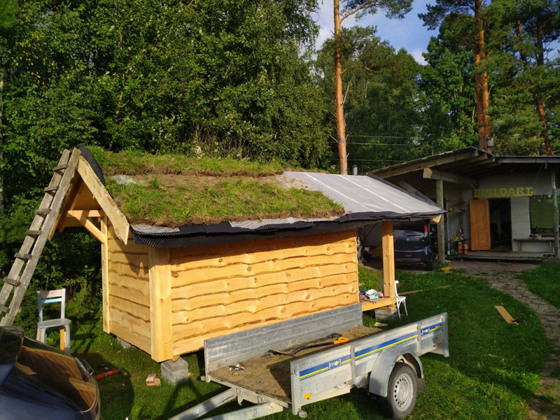 Omulīgākās pirts projekts - zaļā jumta darba process