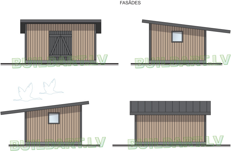 Šķūņa projekts "Vigo" - fasādes