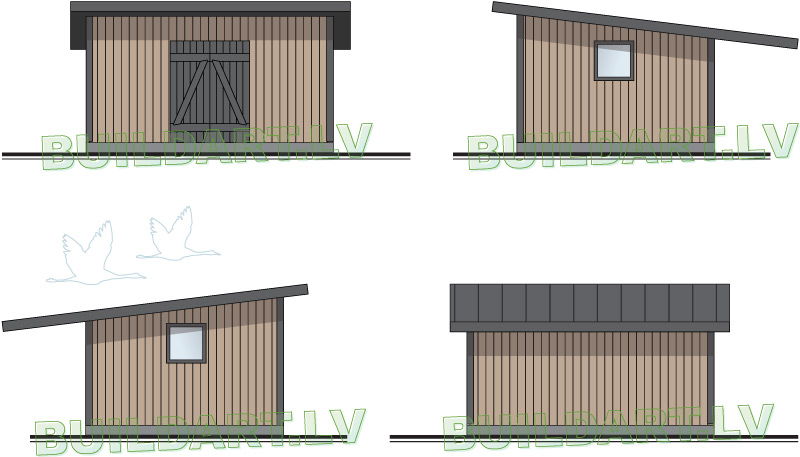 Šķūņa projekts “Vigo”, 19m2 – Projektu veikals