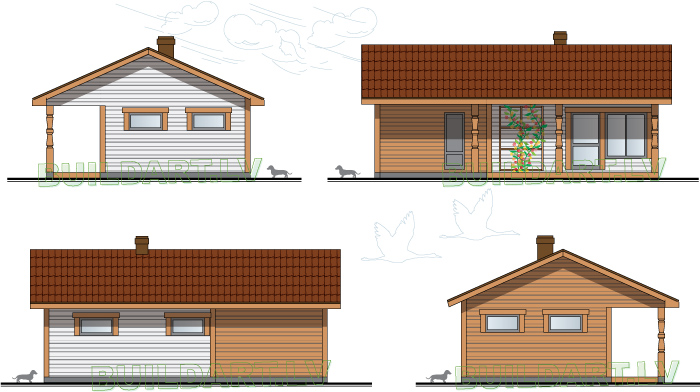 Saimniecības ēkas ar pirti projekts "Liedags"