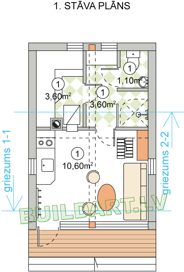 Pirtiņas projekts "Cielava" - plāns