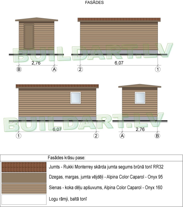 Saimniecības ēkas saskaņošana - projekta fasādes