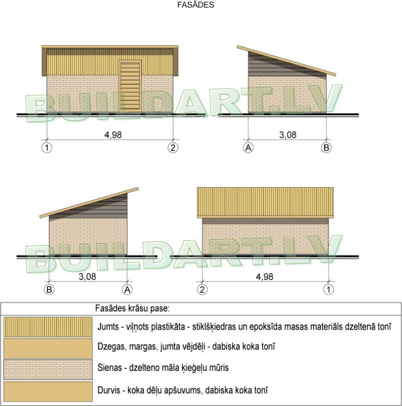 Saimniecības ēkas saskaņošana - ēkas projekta fasādes